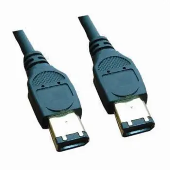 Firewire 6 to 6-pin Cable Assembly, Black Color, OD5.5mm, All Copper Wire, Copper Shielded