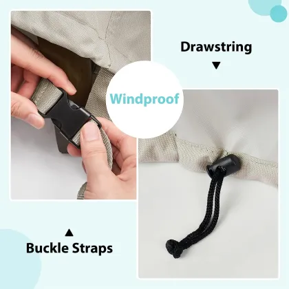 Dandelion Waterproof Patio Chair Covers for Deep Seat Outdoor Furniture