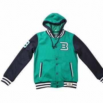 New Design Detachable Hoodie Varsity Sweatshirt Jacket, OEM and ODM are Welcome