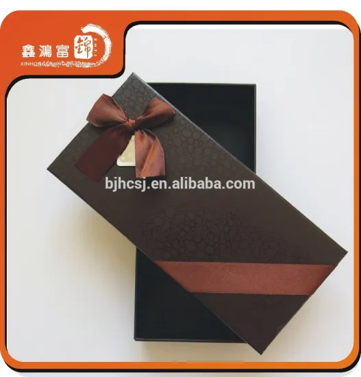2016 Classical style necktie paper box custom printed with logo