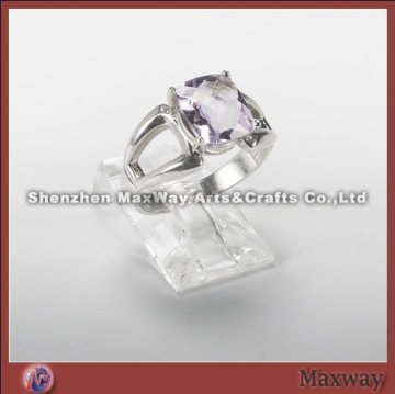 Elegant transparent slant acrylic/plexiglass rings/finger ring/die walkure display stand/holder