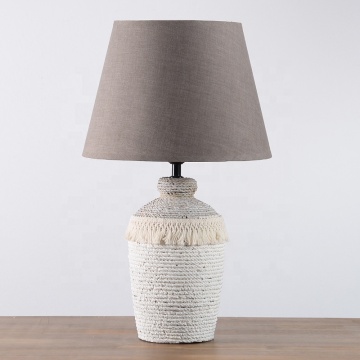 Vintage Cement Table Lamp with Rope Pattern Desk Lamp: Explore the Latest Design