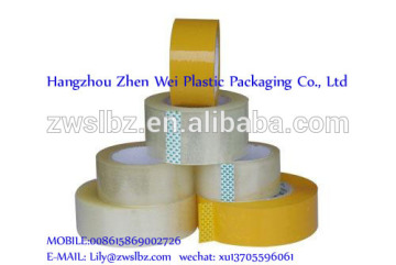Plastic packing super yellowish clear adhesive tape professional factory with 20 years manufacture experience