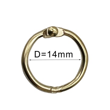 High Quality 14mm Custom Logo Round Metal Book Rings for Calendar Books