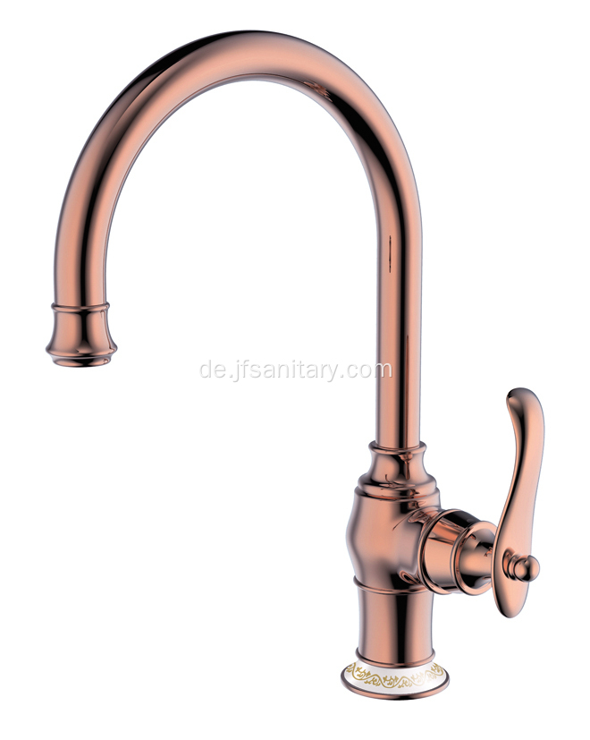 Messing Single Hole Küchenmischer Wasserhahn Rose Gold