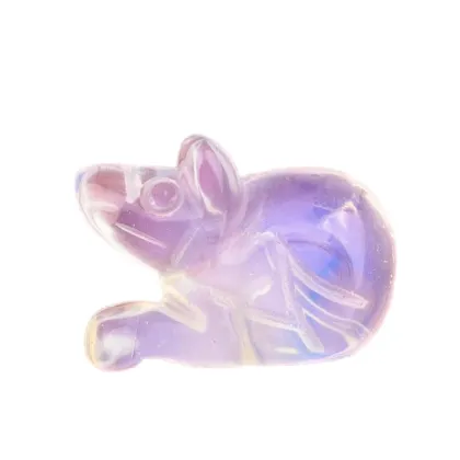 Gemstone carving mouse 1.0 Inch Handmade Craved Mouse Animal Ornament