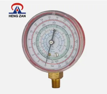 HENGZAN Oil-Free Vibration Refrigeration Pressure Gauge for Refrigerant and Air Pressure Monitoring