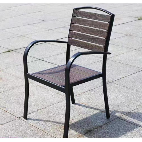 Aluminum Slatted Patio Chair Contemporary Outdoor Lounge Chair Factory