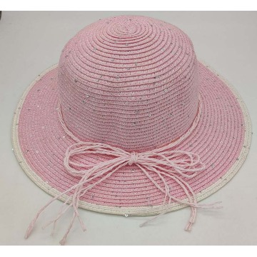 sombrero de paja de papel, sombrero de paja trenzado para niños