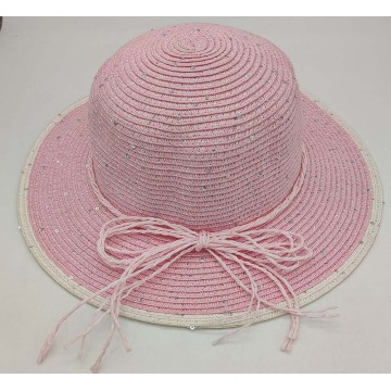 sombrero de paja de papel, sombrero de paja trenzado para niños