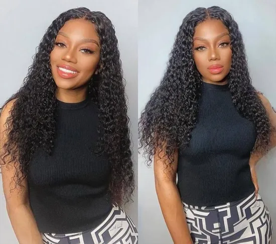 Uniky 100% Raw Virgin Indian Human Hair Wig Kinky Curly HD Full Lace Frontal Wig Pre Plucked Lace Front Wig for Black Women