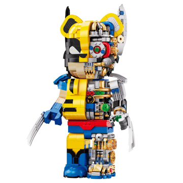 Neues Design 188013: Gewaltbären-Cartoon-Aktion, mechanischer 3D-Halbkörper-Roboter, Ziegelspielzeug und MOC-Bildungsbaustein Sets