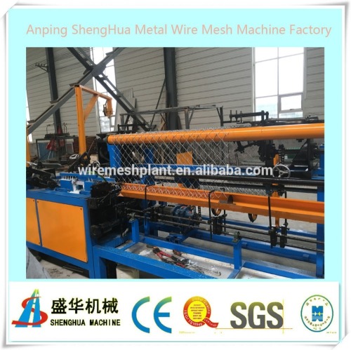 Galvanized wire/PVC coated wire chain link fence machine (ISO 9001 and CE)