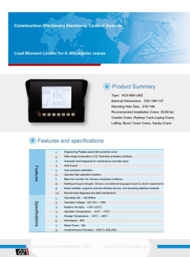 Crawler Crane Load Indicator (ACS-600-L802)