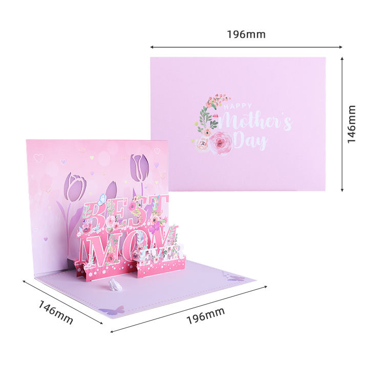 floral mother’s day musical card-card size