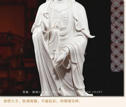 Folk Art Hot Sale: Religious Crafts Ceramic Figurine Guanyin Buddha Statue