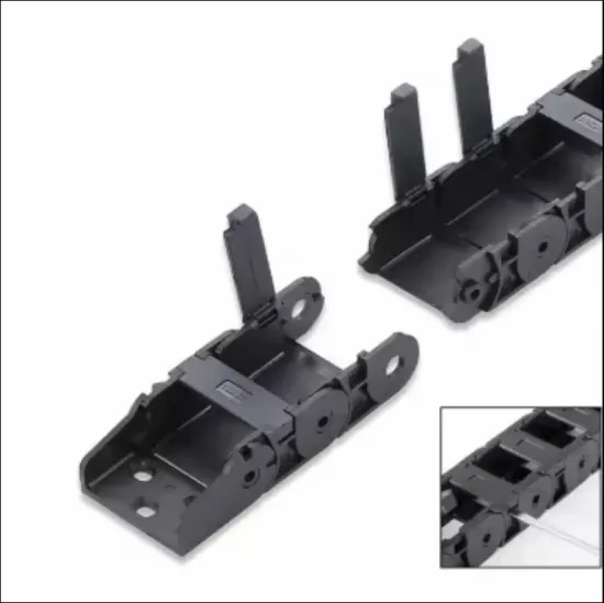 Plastic Drag Chain Open Bridge Type 18 Series Cable Carrier with Ends
