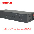 Chargeur à grande vitesse de Type-C à 12 ports