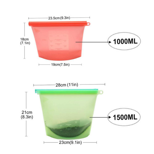 Food grade silicone vacuum bags with ziplock
