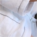 Custom Hotel Waffle Bathrobe with Piping for Adults