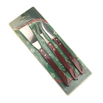 Set di utensili per barbecue professionali di 3 pezzi