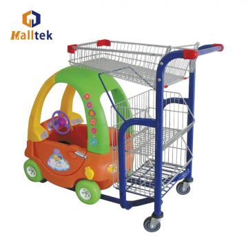 With Metal Basket Supermarket Kids Shopping Trolley