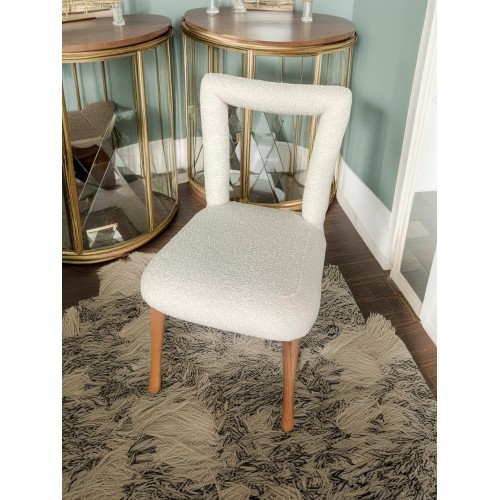 Modern Restaurant Solid Wood Furniture Dining Chairs Boucle