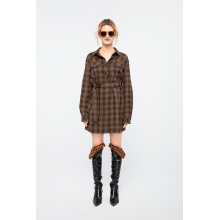 Stylish Plaid Shirt Dress for Everyday Wear