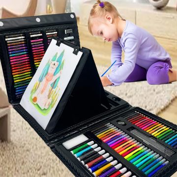 Leichte tragbare 208-köpfige ungiftige Kinderkunst-Set für Urlaubsgeschenke