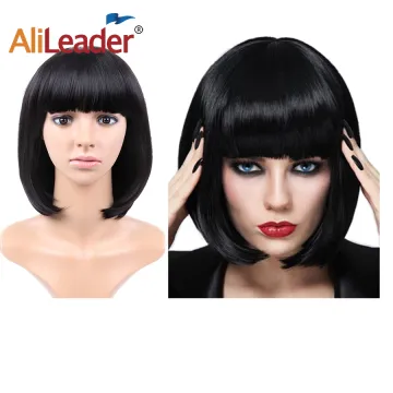AliLeader Factory Price 23 Colors Straight Fashion Synthetic Short Bobo Wigs For Cosplay