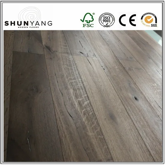 Commercial usage distressed European White Oak wood flooring on hot sale