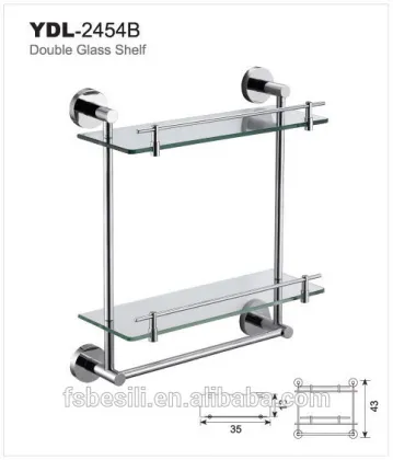 Store More Dual Tier Wall Mounted Bathroom Shelves 2454B