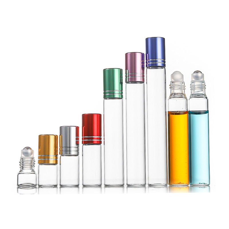 5 ml 10 ml 15 ml cosmetisch pakket helder essentiële oi parfum glas deodorant roller op fles