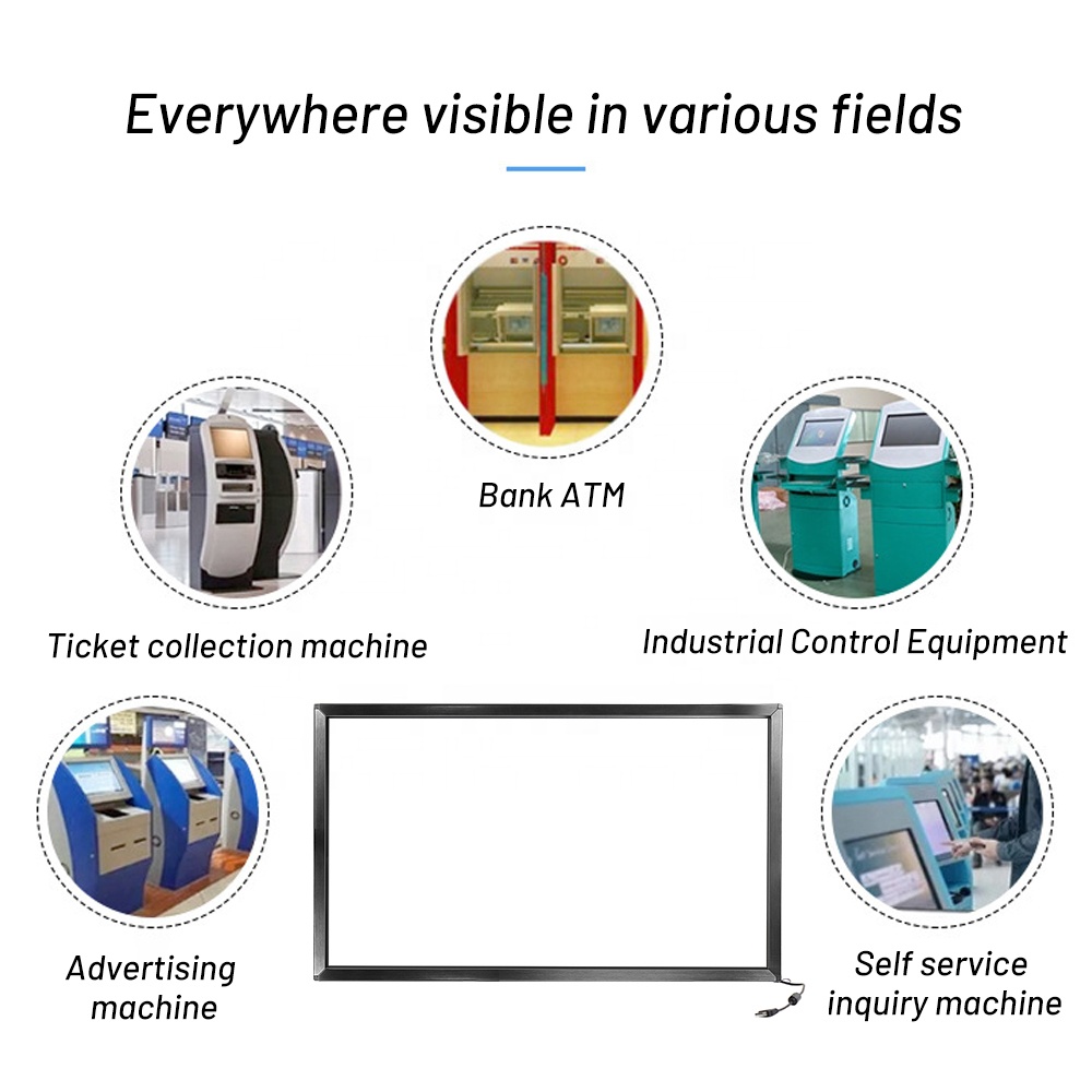 Factory direct supply hight quality 60 inch ir touch screen customized interactive screen frame6