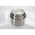 Sleek and sturdy stainless steel cooking pot