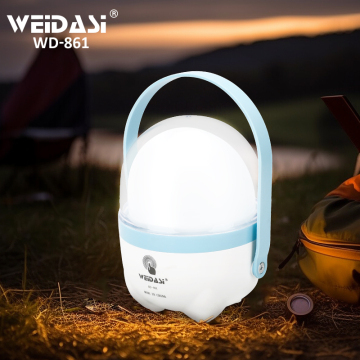 Lantern berkemah portabel yang dapat diisi ulang dengan pegangan untuk lampu darurat