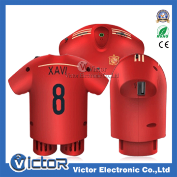 Hot Selling World Cup Xavi Hernandez T-shirt Portable Mini USB Audio Speaker Bocina for Cellular