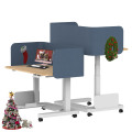 Custom Wholesale Electric Standing Desk Adjustable Height Sit Stand Home Office Desk With Deskwrap Screen