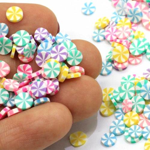 Factory Price 5mm Candy Polymer Clay Simulation Food Slices DIY Decor Party Christmas Girls Nail Art Craft Slime Filler