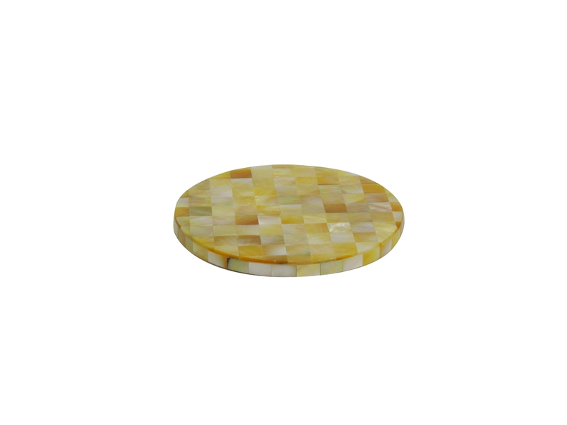 golden mother of pearl cup coaster