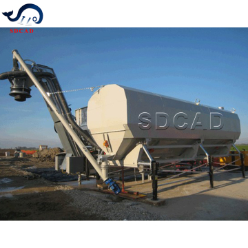 SDCAD Customized 4mm Q235B 5-Cubic Yard Mobile Container Cement Silo with Spiral Screw Conveyors