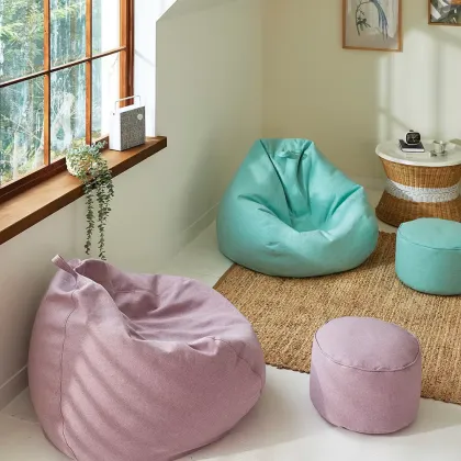Tatami Bean Bags Lazy Sofa with Ottoman
