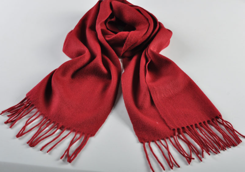 Blank Woven Scarf Red