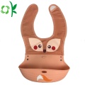 New Products Custom Double Material Silicon Baby Bibs