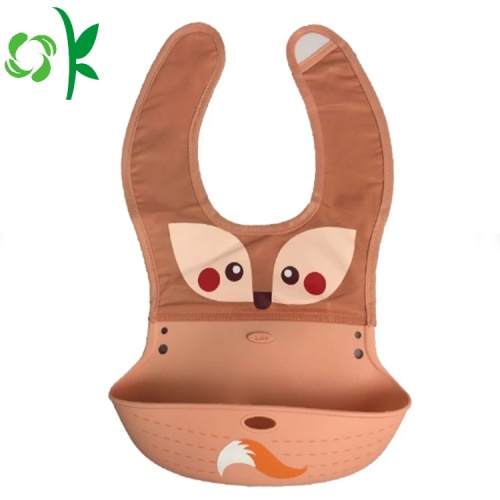 Waterproof Silicone Baby Bibs New Products Custom Double Material Silicon Baby Bibs Manufactory