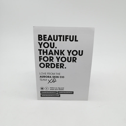 Custom CMYK Printing Matt Art Paper Thanks Card