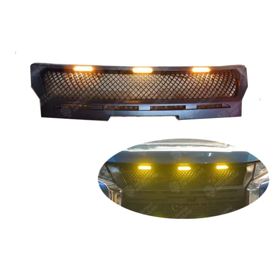Mesh Black Car Modification ABS Black Upper Racing Grills Front Hood Bumper Grill With/without Light For Triton L200 2019-2021
