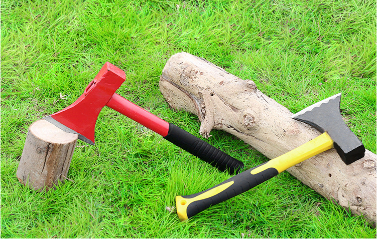Factory Outlet Handmade Wooden Forged Handle Outdoor Hunting Survival Fixed Blade Camping Axe with Rope