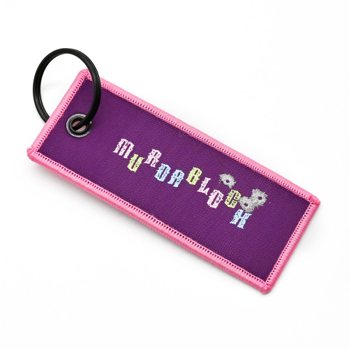 Letter Woven Fabric Car Logo Embroidered Keychain