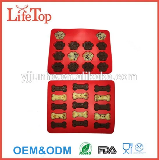 Puppy Paws & Bones Silicone Baking Molds-Pan-Ice Trays Set of 2